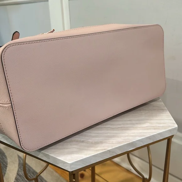 Michael Kors Tote Jet Set Large Pink Leather Travel Work Bag - Picture 8 of 17